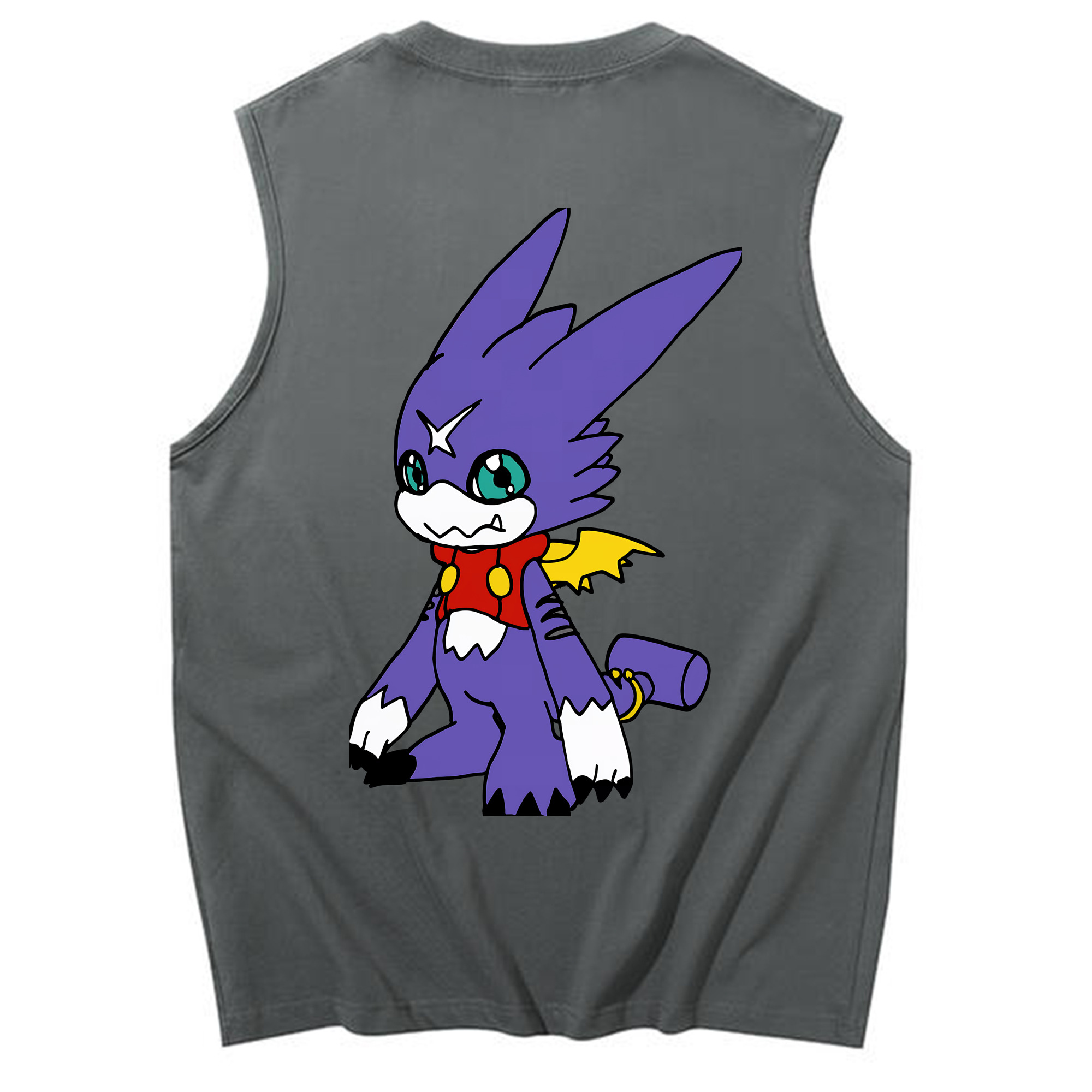 （画像用） Digimon デジタルモンスター/デジモン コットン100％タンクトップ（背面プリント）